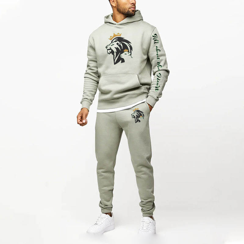 Lion & Lamb Pullover Tracksuit with Hoodie